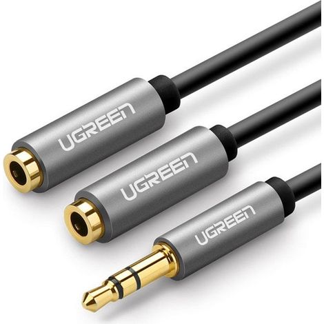Cavo audio - Ugreen - 10532 - 3,5mm Maschio - 2 x 3,5mm Femmina - 0,2 m Nero (1/5)