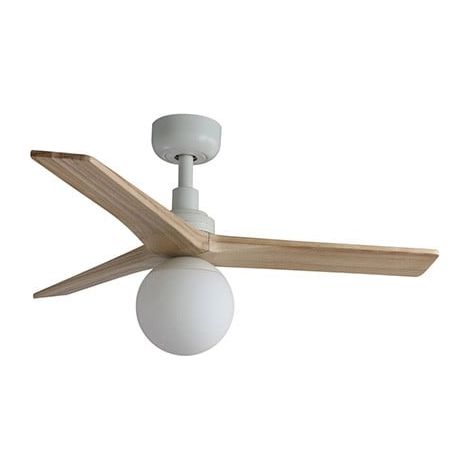 KLIM S Ventilator mit Licht weiß/Eiche Ø92cm (1/2)