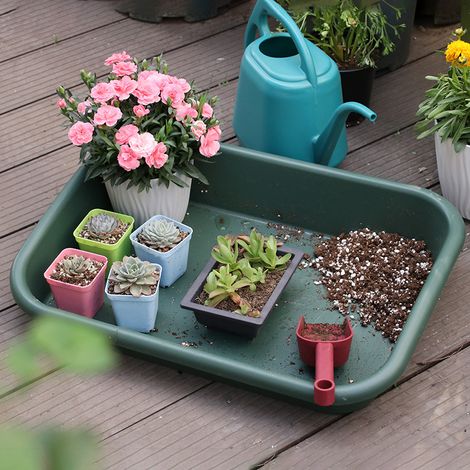 Filiyano – outil de plantation facile – Tapis de rempotage de jardin en promotion avec pelle, outil de plantation facile à nettoyer, vert militaire (1/3)