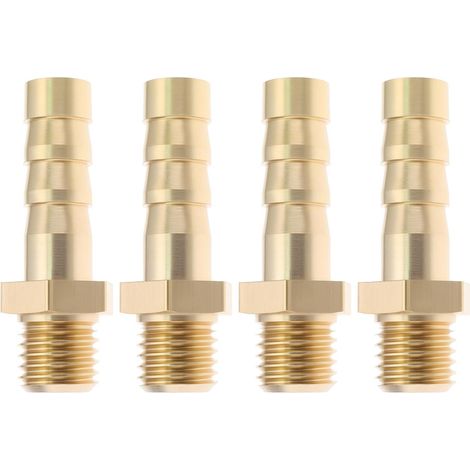 Lot de 4 raccords cannelés en laiton pour tuyau M8 x 1,0 à 6 mm pour systèmes de carburant et air marin (1/5)