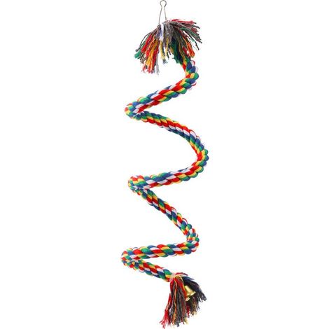 Buntes Kletterseil für Vögel – Robustes, kaubares Käfigspielzeug, Schaukelsitz für kleine Vögel, interaktives Spielzeug für Wellensittiche, Sittiche, Kanarienvögel, Hamster, Haustierbeschäftigung
