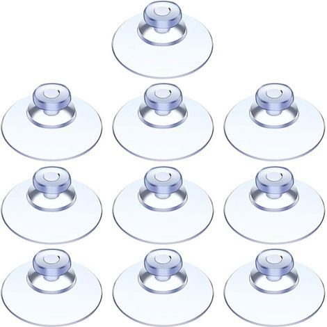 Pair 10 Pièces Ventouse,Ventouse Table en Verre,Mini Ventouse,Ventouses Transparentes,Petites Ventouses,pour Variété Surfaces Lisses,Verre,Carrelage,Salle de Bain,Cuisine,en PVC,Sans Crochet (20mm)