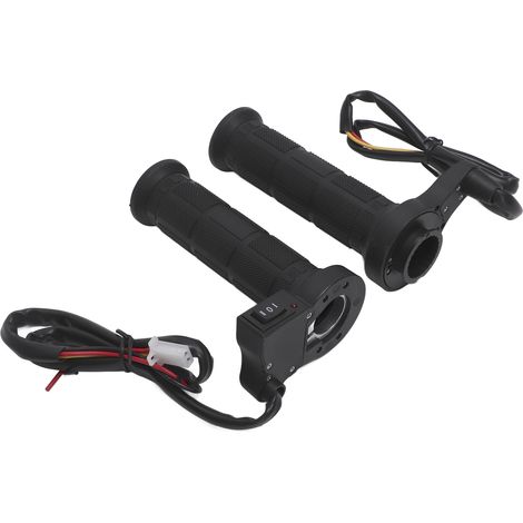 Poignées chauffantes moto universelles 22mm, paire de grips électriques antidérapants, accessoires de guidon, chauffage rapide pour conduite hiver, compatibles tous types de motos, kit modification 2 (1/5)