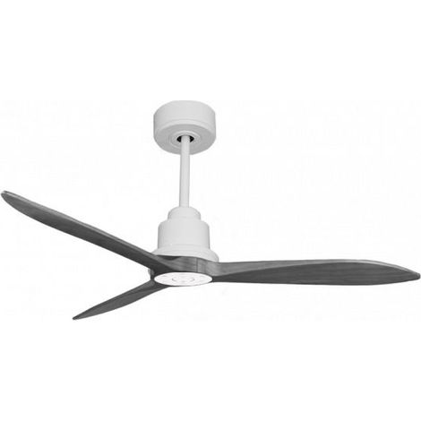 Tenerife Ring - Super destratificateur et ventilateur DC 132 cm  Blanc pales bois gris sans Lumière 25 à 35 m²