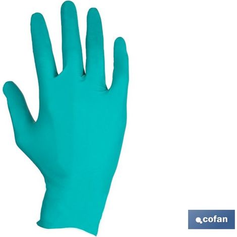 Gants stériles en nitrile vert, 100 unités, protection phytosanitaire et sans poudre