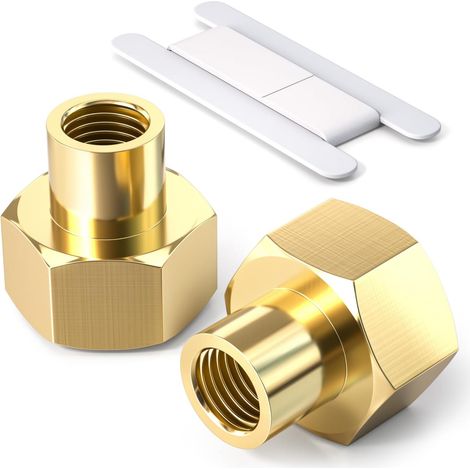 2 pièces 1/8 "femelle à 1/4" femelle BSP laiton réducteur pour la conversion des raccords de tuyauterie - F X 1/4 (1/5)