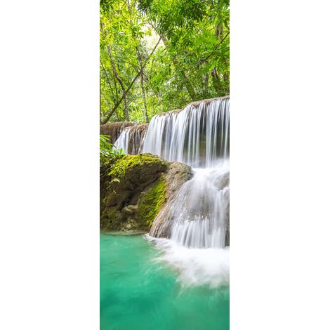 Panneau mural douche en alu-composite VIPANEL - Inspiration Nature Décor Chutes d'Eau 4 - Finition Brillant - 100x255cm (1/5)