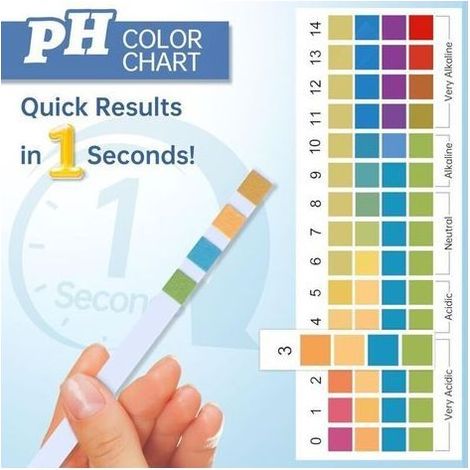 pair Bandelettes de Test pH 0-14, 100 Pièces, Papier Litmus Universel pour Analyse d'Eau, Liquides, Salive et Urine, Secondes (1/2)