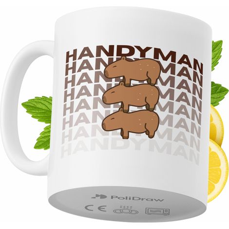 Lustige Kaffeetasse mit witzigem Textdesign – ideal für Heimwerker, Geburtstage, Namenstage und Feiertage. Hochwertige Tasse für besondere Anlässe, ob zu Hause, im Büro oder bei der Arbeit. Farbe: Wei