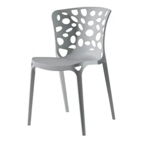 Silla Ade de polipropileno gris oscuro 55x50x83