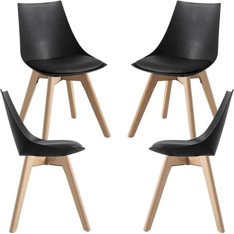 Packs Sillas Comedor - Pack 4 Sillas Blok - Negro (1/5)