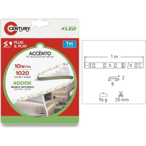 LUCI LED STRISCE AD. MT.3 ACCETO NAT