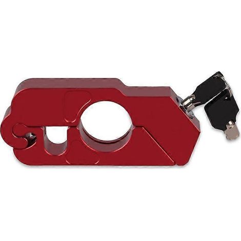 Antivol de frein de moto rouge, antivol de guidon de moto en alliage d'aluminium, verrou de sécurité antivol (1/5)