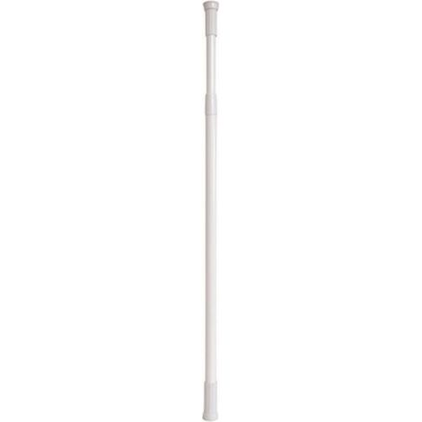 Barre tringle pour rideau de douche ou baignoire extensible Blanche 110-200cm (1/5)