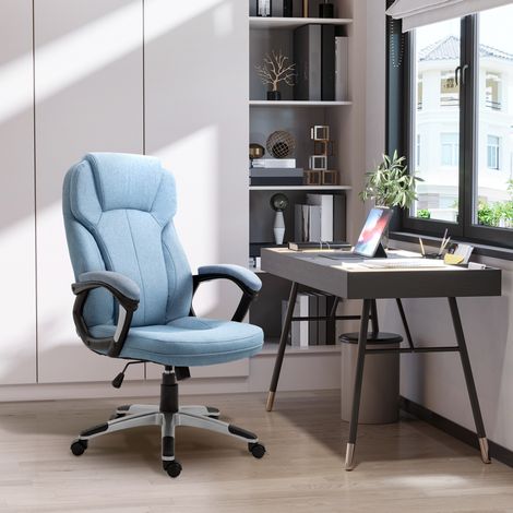Sedia da ufficio ergonomica regolabile in altezza, azzurro chiaro DESVIAE (1/5)