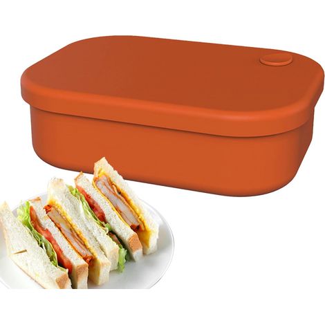 Sac à lunch en silicone à 4 compartiments, étanche, pour organiser les repas au travail, à l'école, en pique-nique ou en voyage.-AquaForge (1/4)