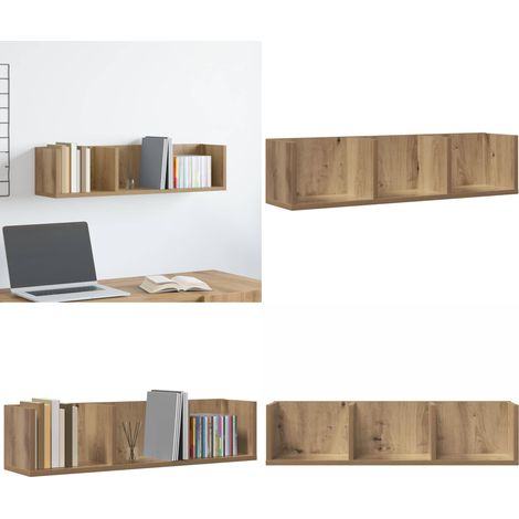 vidaXL CD-Wandregal Artisan-Eiche 75x18x18 cm Holzwerkstoff (1/5)