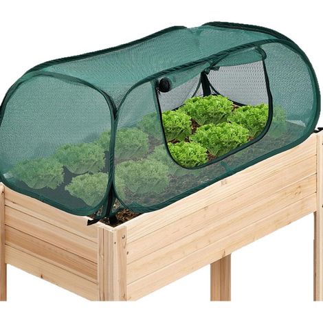 Abdeckung für Hochbeete, feinmaschig, faltbar, 115 x 50 x 45 cm Schutznetz für Obst, Gemüse, Blumen und Hochbeete (1/4)