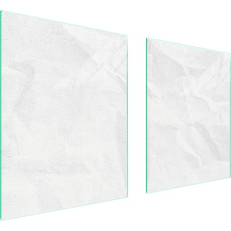 PLAQUE DE PROTECTION EN VERRE POUR POÊLE 85x52 BLANC (1/5)