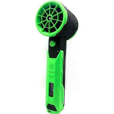 Ventilateur Turbojet, puissant souffleur pour voiture, moteur sans balais de 64 mm, capacité de 8 000 mAh, poussée de 1 000 g, ventilateur industriel pour le nettoyage automobile, noir et vert (1/5)
