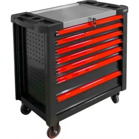 JBM 53870 Cassettiera portautensili XL rossa con 7 cassetti (1/5)