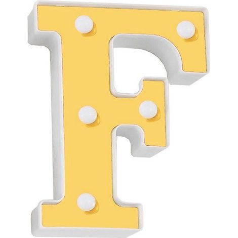 Lampe de nuit LED 3D avec 26 lettres lumineuses de l'alphabet, enseigne lumineuse pour mariage, anniversaire - F- (1/5)