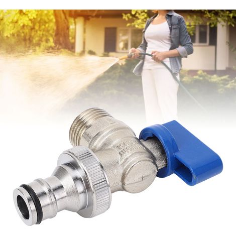 Einlass mit G1/2"-Außengewinde Auslass mit G3/4"-Außengewinde, Messing-Eckventil, Auslassrohradapter, Schnellkupplung, G3/8"-Außengewinde, Vierteldreh-Kugelhahn, Wasserventil (1/5)
