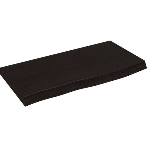 Étagère murale,Étagère flottante marron foncé bois chêne massif traité CFW82271 (1/5)