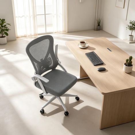 Silla de oficina moderna, silla giratoria cómoda, silla de oficina ergonómica con respaldo ajustable, silla de escritorio versátil (solo con 1 silla de escritorio) (1/5)