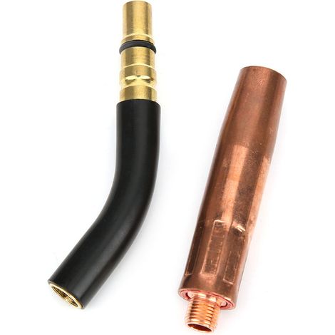 Torche de soudage à col de cygne 200 A avec tube de raccordement pour pistolet MIG/MAG et buse en laiton de 9 mm (1/5)