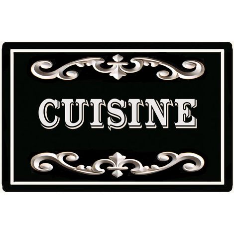 Plaque de porte en métal Cuisine (1/2)