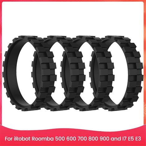Lot de 4 pneus de rechange pour robot aspirateur iRobot (roues, pneus, voir photo) (1/5)