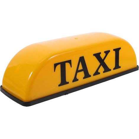 Gelbe magnetische Taxileuchte für 12-V-Fahrzeuge, Kunststoffsockel (1/5)