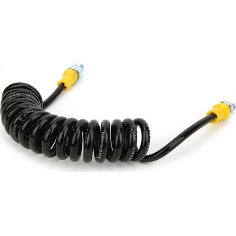 Tuyau spiralé flexible de 1,5 mètre, résistant à la haute pression, adapté aux pompes de compresseur d'air de 30 MPa, avec des raccords résistants à 63 MPa. (1/5)
