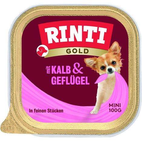 Rinti  Gold Mini  Barquette 100 g - Veau et volaille 100 g