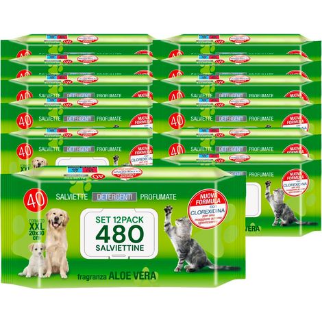 Salviette Pets 40pz Con Aloe – Detergenti E Deodoranti Per Uso Quotidiano