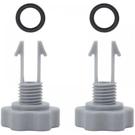 Lot de 2 soupapes de décharge d'air Intex 10460/10264 avec joints toriques neufs pour filtration piscine (1/4)