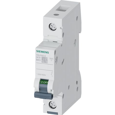 Interruptor automático 1P B 40A 6kA CA Sentron 5SL6140-6