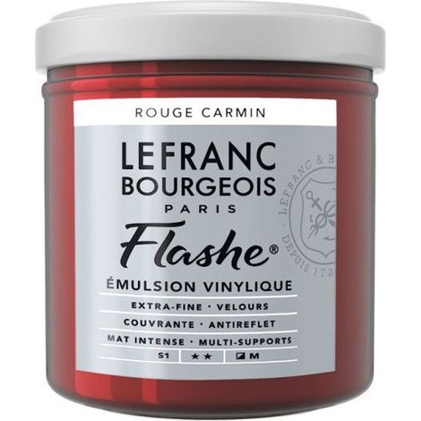 Peinture vinylique - Flashe - Rouge carmin - 366 - Lefranc Bourgeois - 125ml