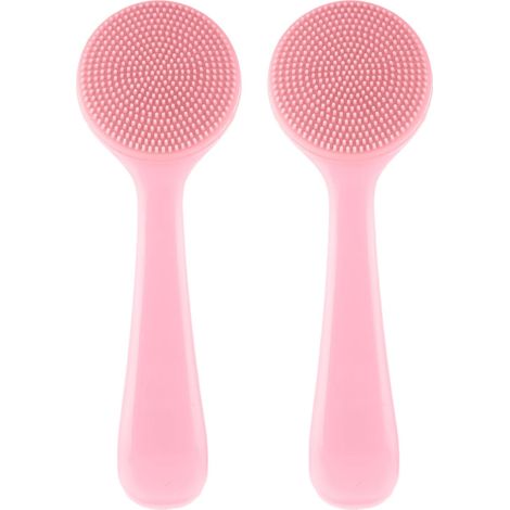 Lot de 2 bross nettoyants visage pour femmes, en soupe silicone, manuels exfoliants pour peaux sensibles, soin nettoyant en profondeur, élimination des maquillage (1/5)