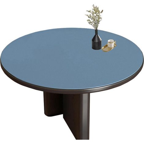 Runde Tischdecke aus PU/PVC, wasserdicht, kratzfest, 50cm, Dunkelblau+Grün