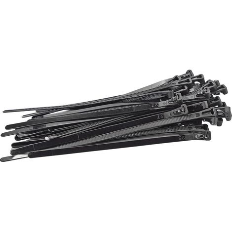 Kabelbinder lösbar schwarz 7,2x200mm - 7,2x400mm 50 Stück