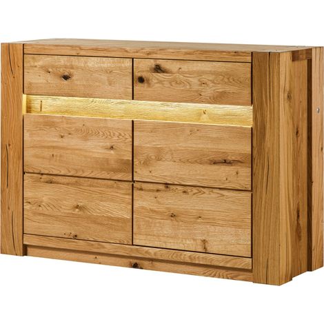 Sideboard Wildeiche 123x40x85 natur geölt KENT 130
