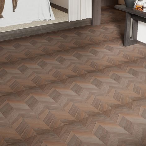 36Pcs Chevron Self-Adhesive PVC Flooring Planks (1/5)