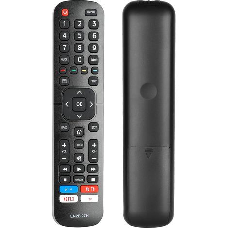 Télécommande Compatible avec Hisense Smart TV 32AE5500F 40AE5500F H43B7100 H43B7120 H43B7500 H50B7100 H50B7300 H55B7100 Contrôleur Remplacement avec PrimeVideo Youtube Netflix Boutons (1/5)