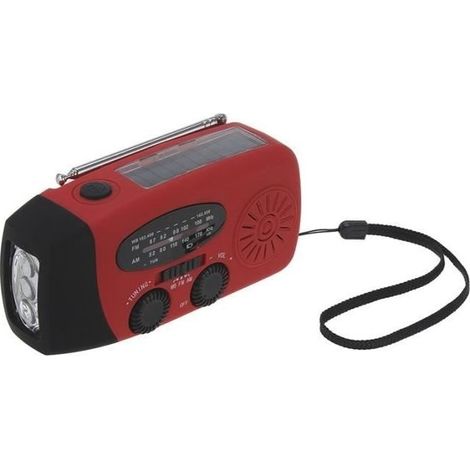 Crank solaire Radio main Dynamo AM - FM Météo Radio LED lampe de poche multi-fonctions (1/4)