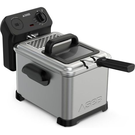 SEB – Friteuse professionnelle 1,3 kg – Cuve amovible – Puissance 2400 W – Minuteur digital 60 min – Thermostat réglable 150° à 190°C – FR506D00