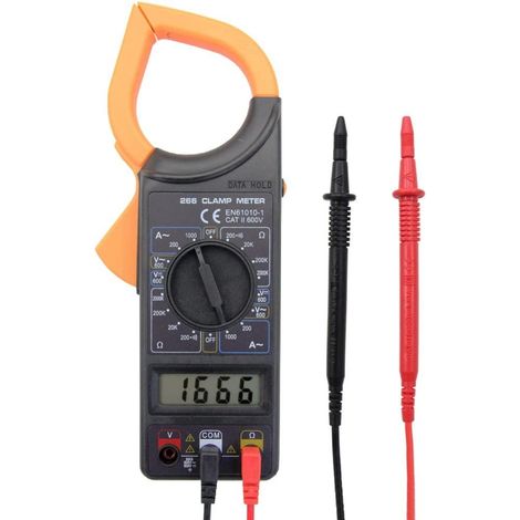 Pinza Amperometrica + Tester Digitale Ac Cc Continuita Resistenza - 1 Pz (1/3)