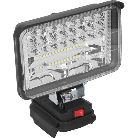 Lampe de travail LED 5400lm, haute luminosité, sans fil à batterie, portable, compatible avec BL1430 BL1440 BL1450 BL1460, éclairage puissant pour chantier et atelier. (1/5)