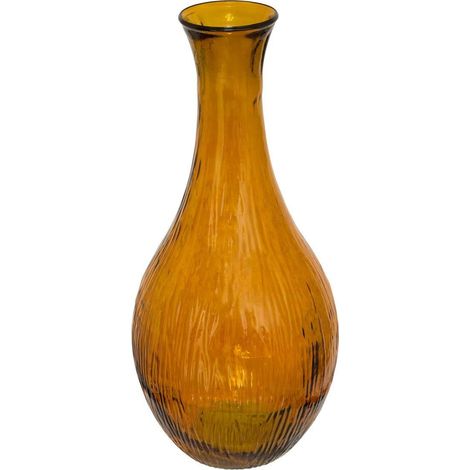 Vase en Verre Recyclé "Caria" 75cm Jaune (1/4)